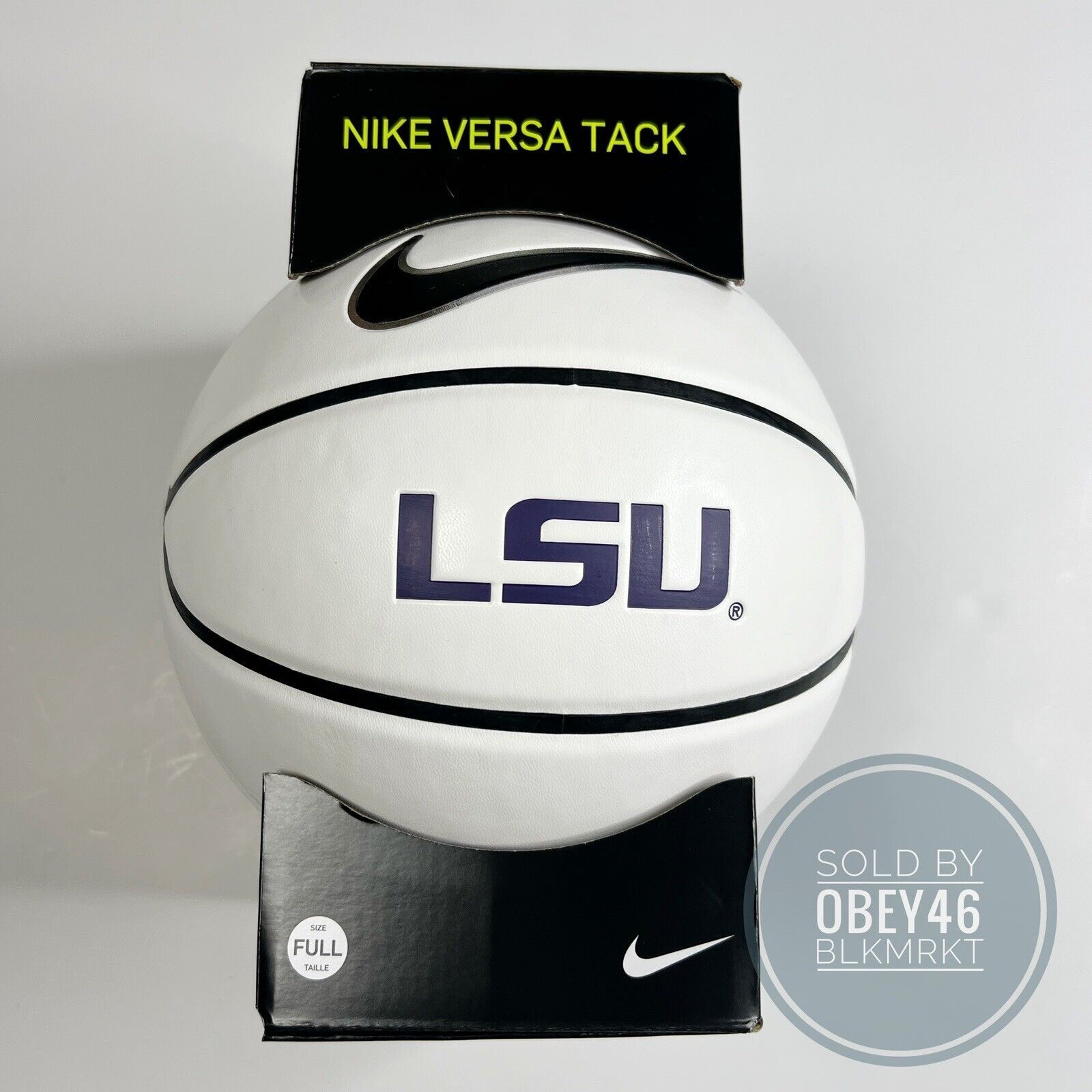 Nike Ncaa Lsu Tigers Versa Tack MidSize Basketball Sz 7